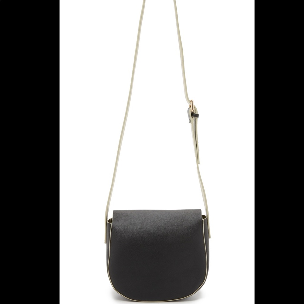 Deux Lux black Alfie canvas saddle messenger bag - Picture 7 of 9